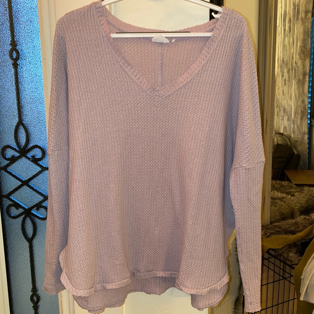 Lavender Waffle Sweater